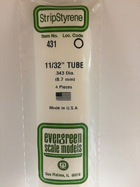 Evergreen Scale Models 344 Tube 11/32 #431 - product image