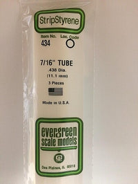 Evergreen Scale Models 438 Tube 7/16 #434 - product image