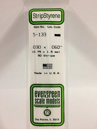 Evergreen Scale Models .030 X .060" Strips (50) #5133 - product image