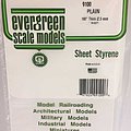 Evergreen Scale Models .100 Plain Sheet 6X12 1pk #9100 - product image