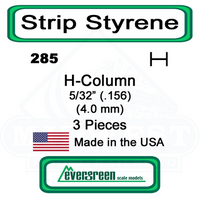 Evergreen Scale Models 285 .156 inch H-column package