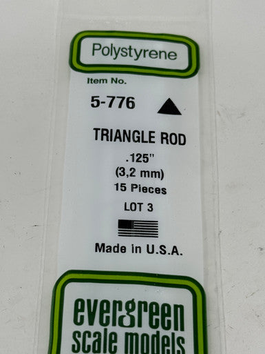 Evergreen Scale Models 5-776 .125 Triangle Rod 15-Pack product image