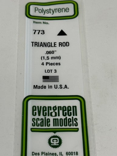 Evergreen Scale Models 773 .060 Triangle Rod 4-Pack product image