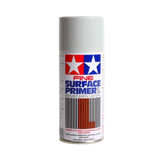 Tamiya Light Gray Fine Surface Primer Spray 180ml Can TAM87064 — exact product reference