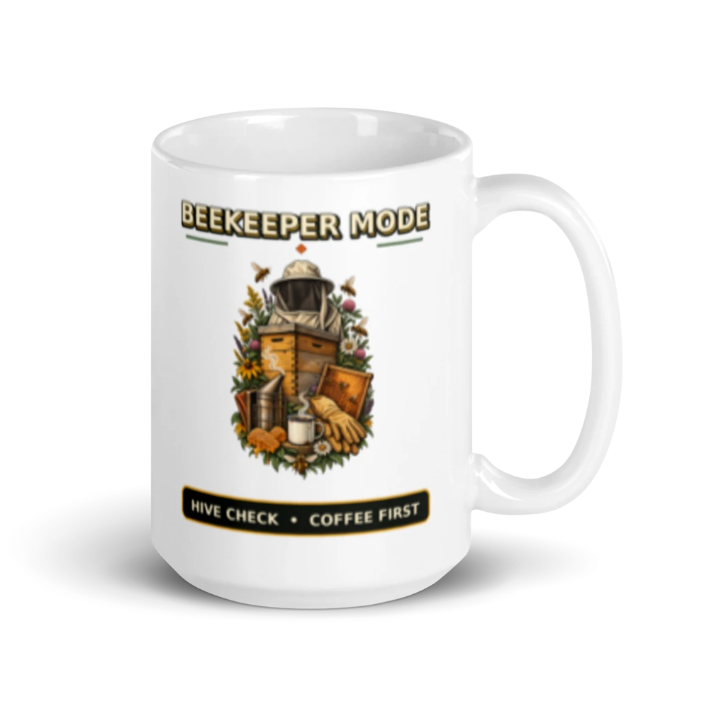 Beekeeper Mode Hive Check Coffee First Mug product mockup