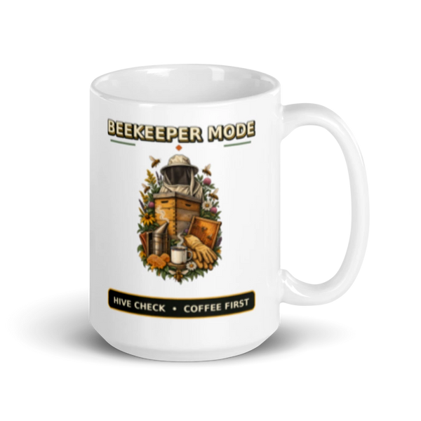 Beekeeper Mode Hive Check Coffee First Mug product mockup
