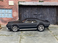 Satin-black 1966 Toronado custom Hot Wheels, actual item, photo 3 of 4