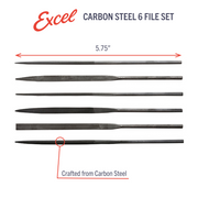 Excel Blades 6 Assorted Needle Files Set (55667) product view 6