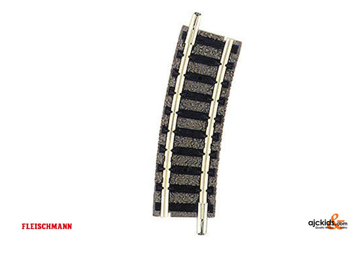 Fleischmann 9122 N Scale Ballasted Curved Track, 192 mm Radius, 15 Degrees (1 Section)