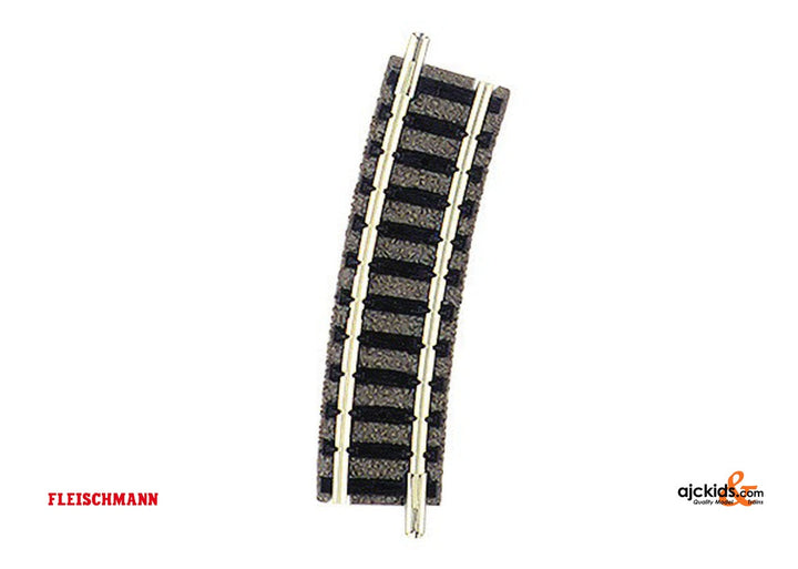 Fleischmann 9127 N Scale Ballasted Curved Track, 225.6 mm Radius, 15 Degrees (1 Section)