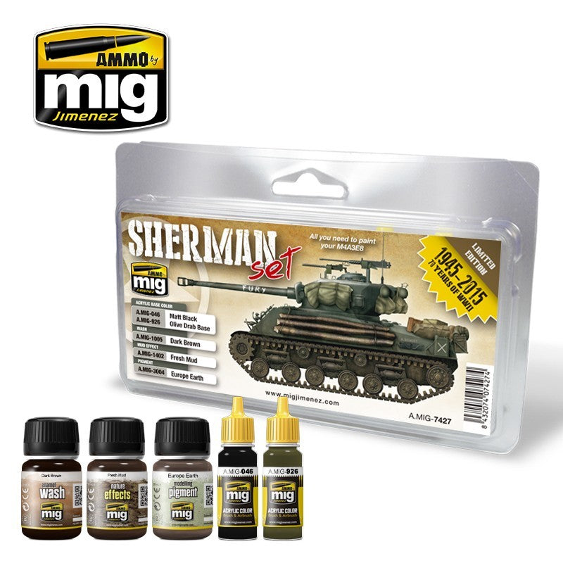 AMMO by Mig Jimenez Fury Sherman Set – A.MIG-7427 — exact AMMO product