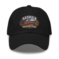 Georgia embroidered dad hat in Black