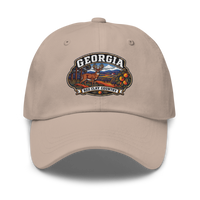 Georgia embroidered dad hat in Stone