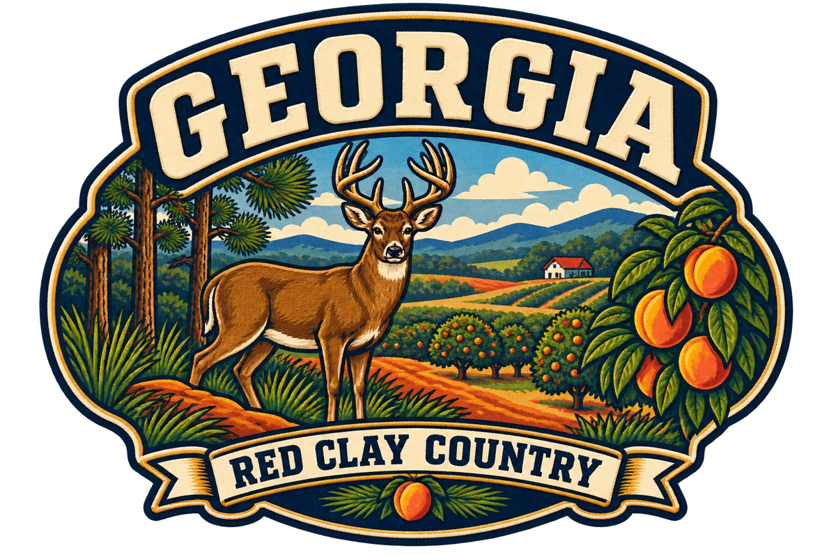 Georgia heritage badge embroidery artwork