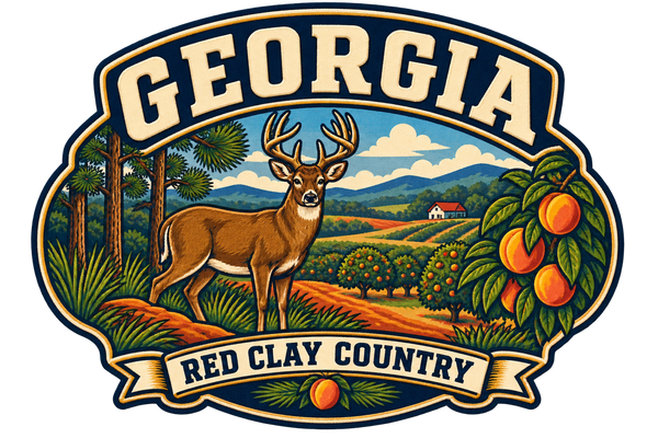 Georgia heritage badge embroidery artwork