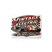 Vintage Electric Glossy Metal Print product mockup 2