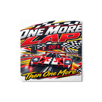 One More Lap Glossy Metal Print product mockup 3