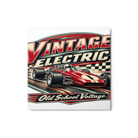 Vintage Electric Glossy Metal Print product mockup 3