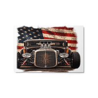 American Steel Blown Roadster Glossy Metal Print product mockup 5