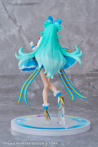 SPARK Fig SF-01 Princess Ripple GN211 non-scale figure from Princession Orchestra on its decorated base, rear view. Manufacturer prototype photograph.