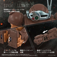 Toyrise AT Collection 07 Scopedog Brown Color Ver., GN231, turret lens, foot and arm mechanisms; manufacturer prototype illustration.