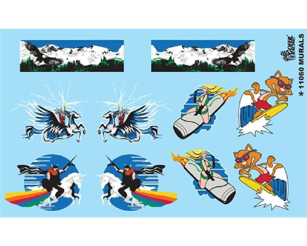 Gofer Racing 11060 Truck & Van Murals Decal Sheet – 1/24–1/25 Scale