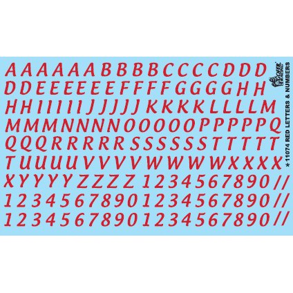 Gofer Racing Decals Red Letters And Numbers 5/8 Inch — exact product reference