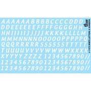 Gofer Racing Decals White Letters And Numbers 5/8 Inch — exact product reference