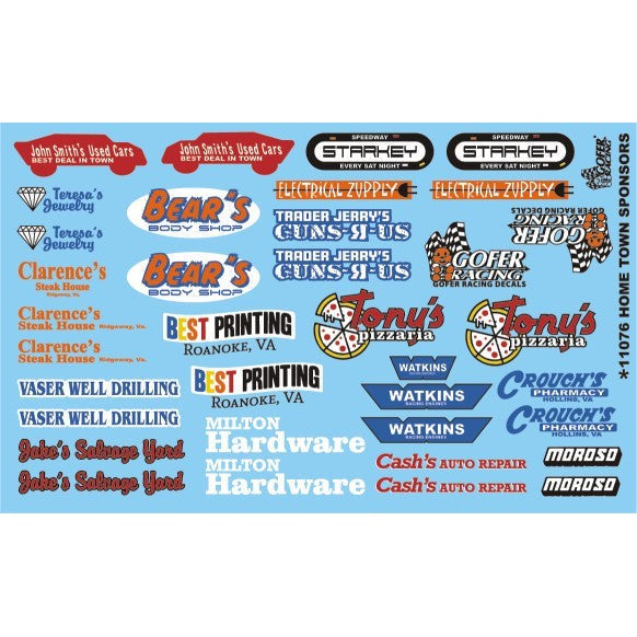 Gofer Racing Decals Hometown Sponsors #6 Decal — exact product reference