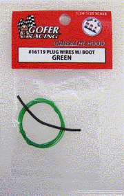Gofer Racing Decals Plug Wires With Boot Green — exact product reference