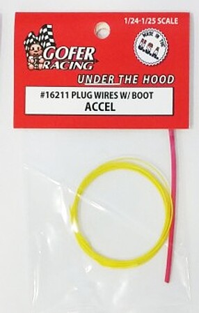 Gofer Racing 1/24–1/25 Scale Accel Plug Wire with Boots – 2 ft #16211 product image