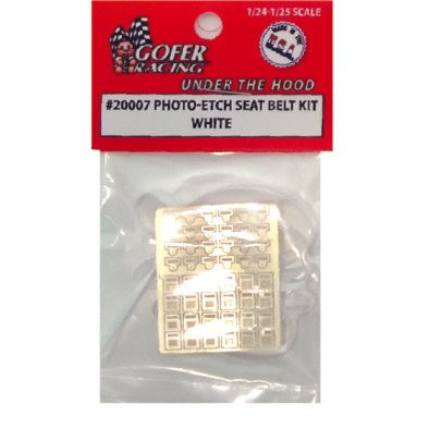 Gofer Racing Decals Photo Etch Seat Belt Kit White — exact product reference