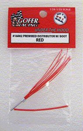 Gofer Racing Decals Pre-wired 8-cylinder Distributor Red #16002A - product image