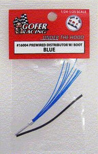 Gofer Racing Decals Pre-wired 8-cylinder Distributor Blue #16004A - product image
