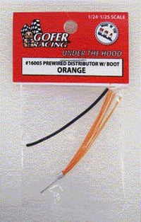 Gofer Racing Decals Pre-wired 8-cylinder Distributor Orange #16005A - product image