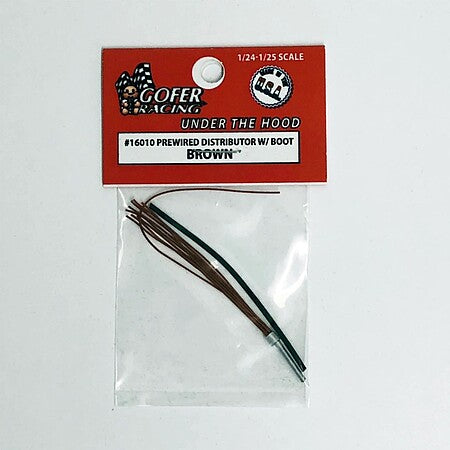 Gofer Racing Decals Pre-wired 8-cylinder Distributor Brown #16010A - product image