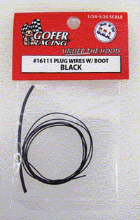 Gofer Racing Decals Plug Wires with Boot (Black) #16111 - product image