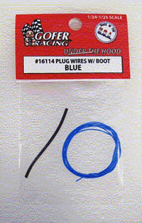 Gofer Racing Decals Plug Wires with Boot (Blue) #16114 - product image