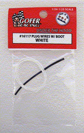 Gofer Racing Decals Plug Wires with Boot (White) #16117 - product image