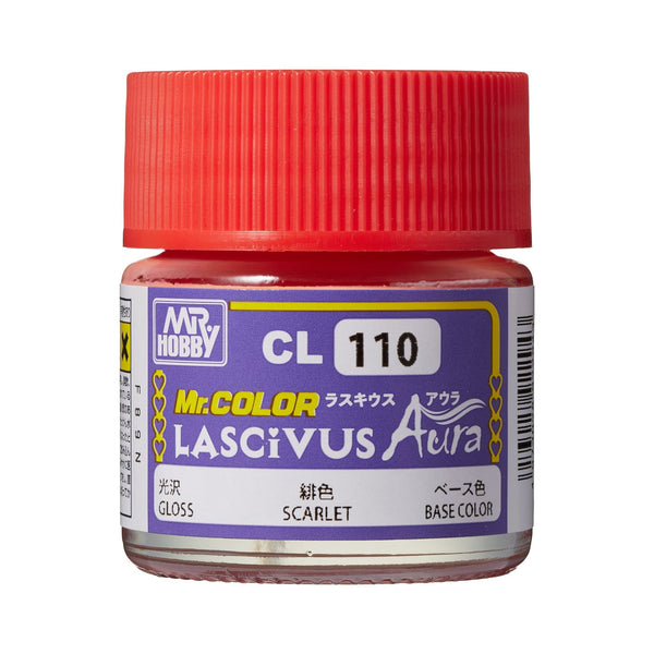 Mr. Hobby CL110 Mr. Color Lascivus Scarlet gloss base color, labeled 10 ml paint bottle.