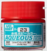 Gunze-Sangyo Aqueous Gloss Shine Red 10ml Bottle — exact Gunze Sangyo / Mr. Hobby product image