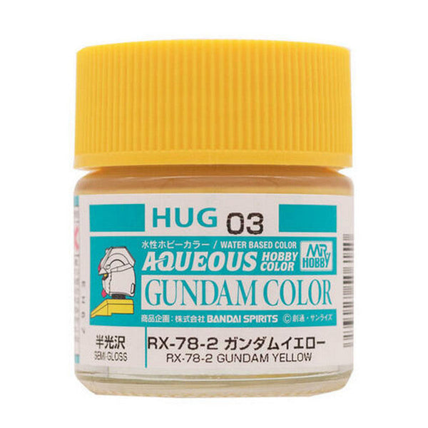 Mr. Hobby HUG03 Aqueous Gundam Color RX-78-2 Gundam Yellow 10ml