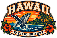 Hawaii heritage badge embroidery artwork