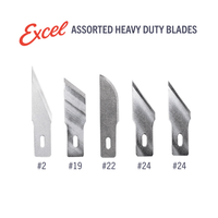Excel Blades Basic Craft Knife Set, K1 and K2 & Assorted Blades (19062) product view 3