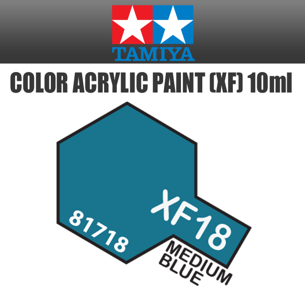 Tamiya XF-18 Medium Blue Acrylic Mini Paint