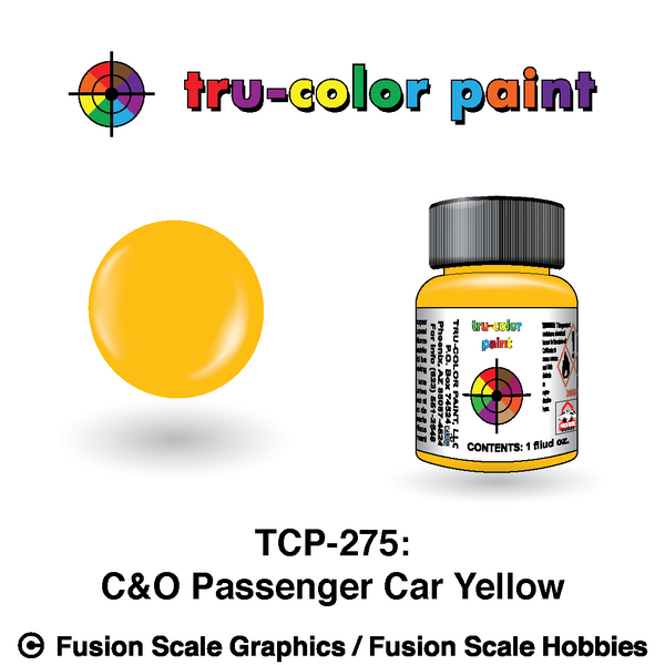 Tru-Color Paint C&O Passenger Car Yellow 1 oz