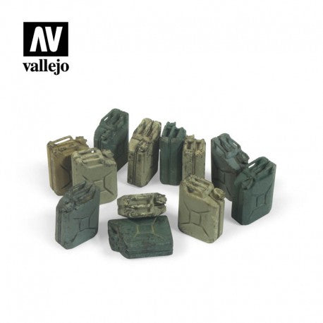 Vallejo Scenics 1/35 German Jerrycan Set - 12 Resin Cans– product image