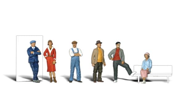 Woodland Scenics A1874 Casual People HO scale six-figure set