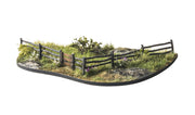 Woodland Scenics A2991 N scale Log Fence layout detail