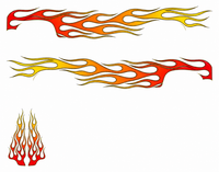 Hot Rod Flames - Classic Fire - actual printable side and hood decal artwork for a custom 83 Silverado.